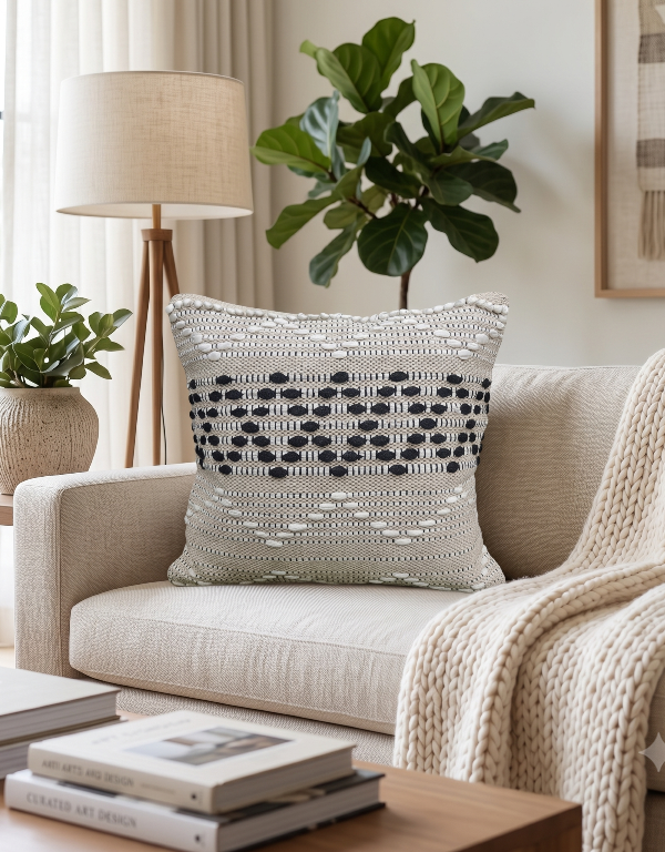 The Nomad Stripe Handwoven Cotton Cushion Cover
