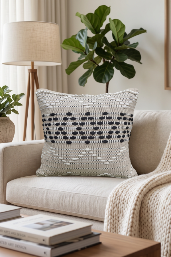 The Nomad Stripe Handwoven Cotton Cushion Cover