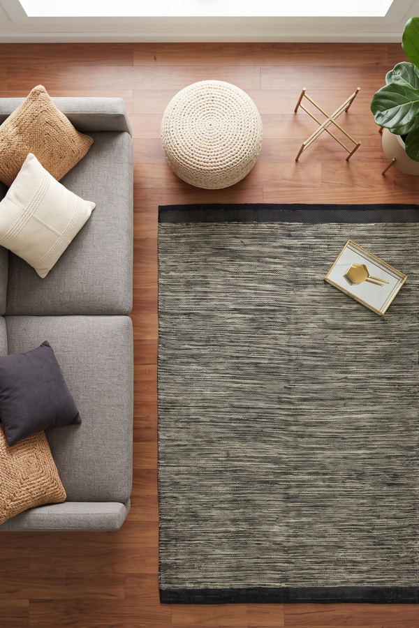 The Onyx Horizon Handwoven Cotton Rug