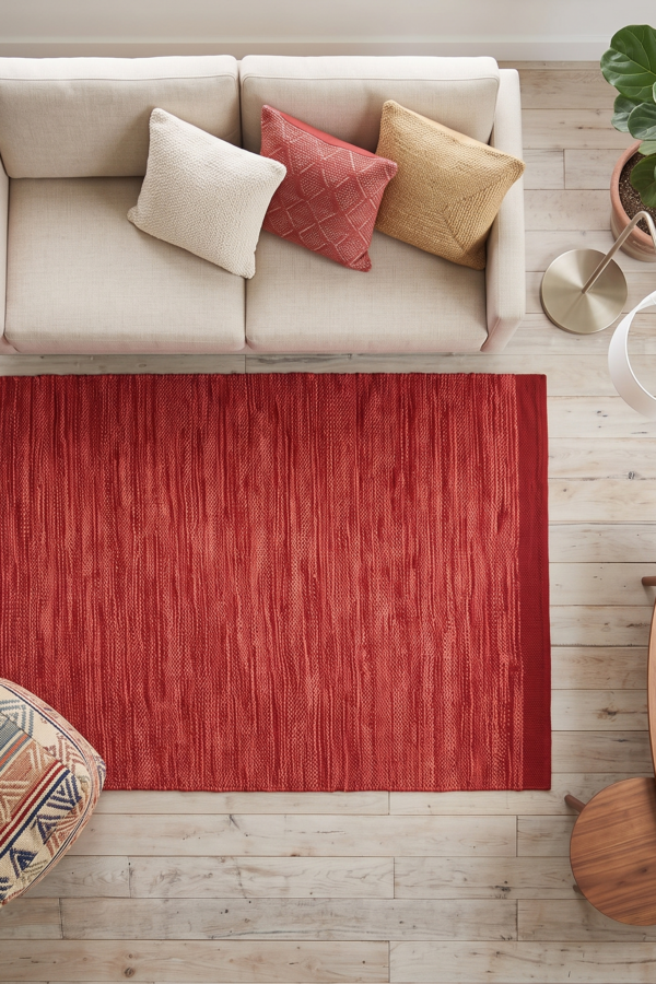 The Scarlet Horizon Flatweave Rug