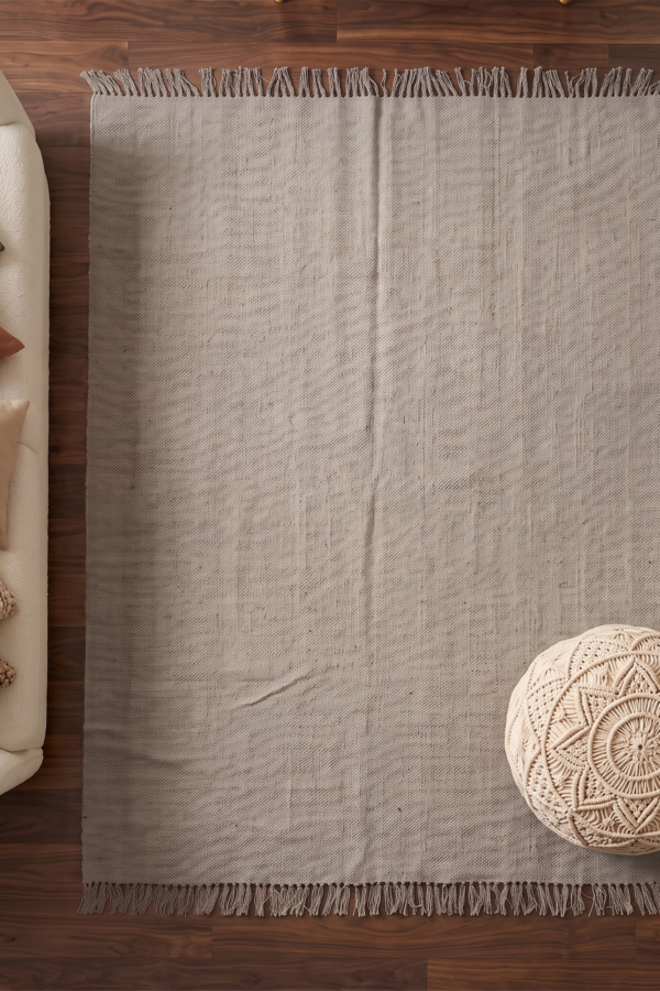 The Ivory Solstice Handwoven Jute Rug