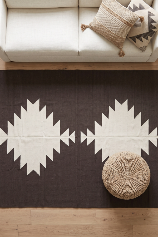 The Solstice Geometric Handwoven Cotton Dhurrie