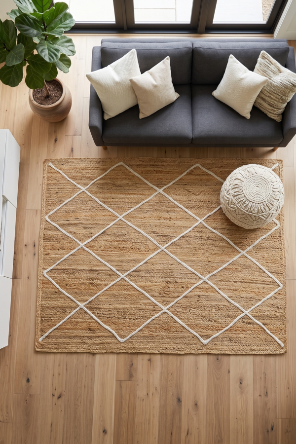 The Sahara Lattice Braided Jute Rug