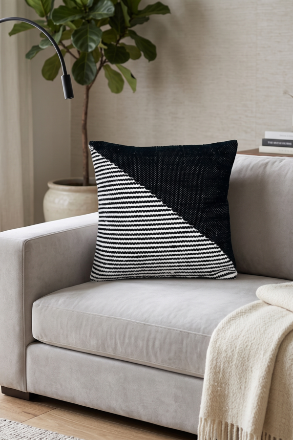 The Eclipse Geometric Handwoven Cushion Cover